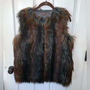 J. Mclaughlin Cordina Brown Faux Fur Vest
